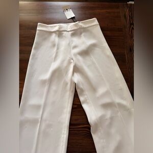 Zara white Wide Leg Women's Pants